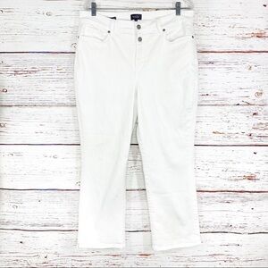 NYDJ Marilyn straight crop white jeans